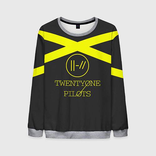 Мужской свитшот Twenty One Pilots: Yellow Lines / 3D-Меланж – фото 1