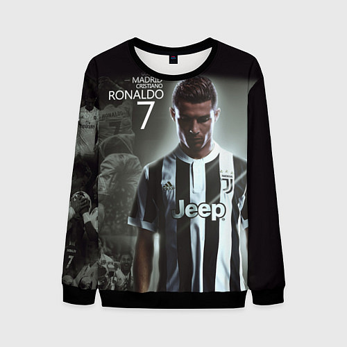 Мужской свитшот RONALDO 7 / 3D-Черный – фото 1