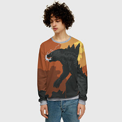 Свитшот мужской Godzilla: Monster Smoke, цвет: 3D-меланж — фото 2