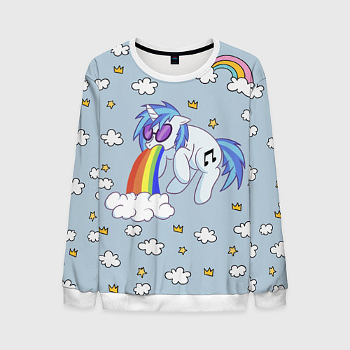 Мужской свитшот Рарити пони / 3D-Белый – фото 1