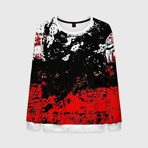 Мужской свитшот Брызги красок / 3D-Белый – фото 1