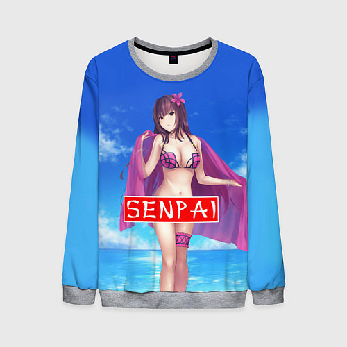 Мужской свитшот Senpai: Summer Girl / 3D-Меланж – фото 1