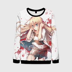 Свитшот мужской Ангел кровопролития, цвет: 3D-черный