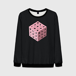 Свитшот мужской Black Pink Cube, цвет: 3D-черный
