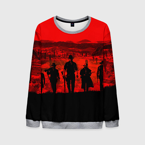 Мужской свитшот RDR 2: Sunset / 3D-Меланж – фото 1