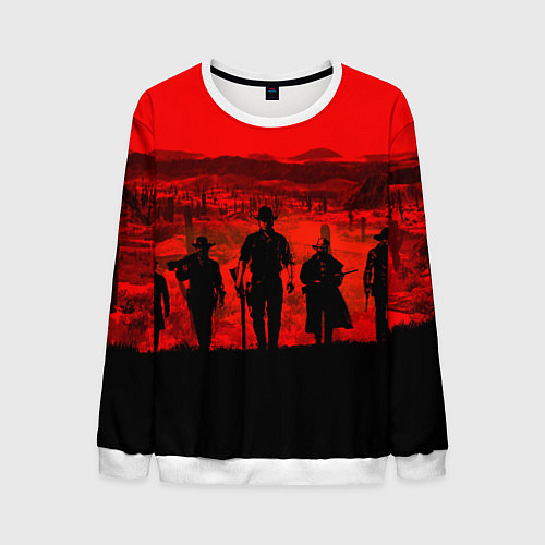 Мужской свитшот RDR 2: Sunset / 3D-Белый – фото 1
