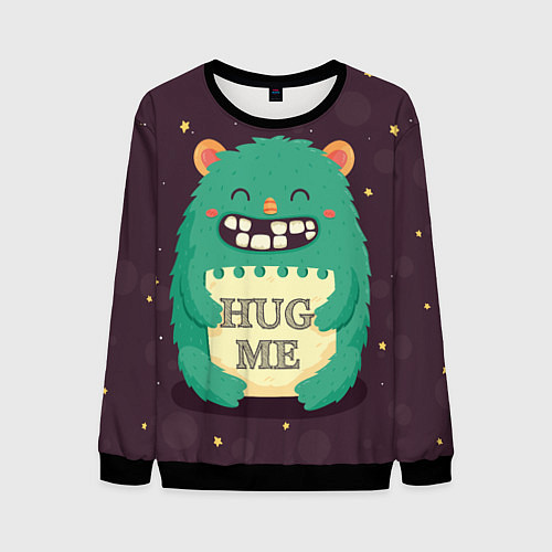 Мужской свитшот Monster: Hug me / 3D-Черный – фото 1
