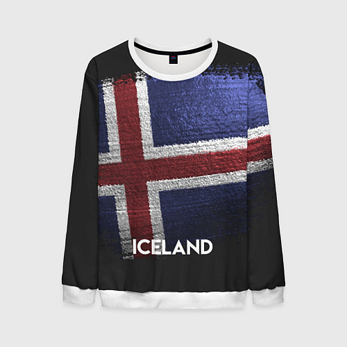 Мужской свитшот Iceland Style / 3D-Белый – фото 1