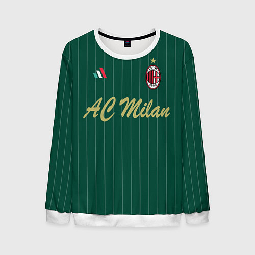 Мужской свитшот AC Milan: Green Form / 3D-Белый – фото 1