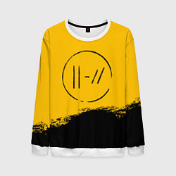 Свитшот мужской 21 Pilots: Yellow Logo, цвет: 3D-белый