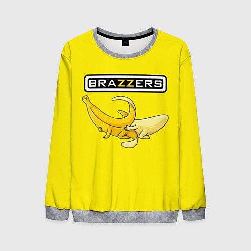 Мужской свитшот Brazzers: Yellow Banana / 3D-Меланж – фото 1