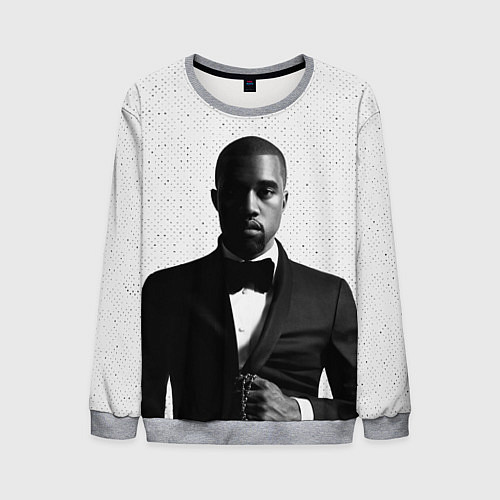 Мужской свитшот Kanye West: Halftone / 3D-Меланж – фото 1