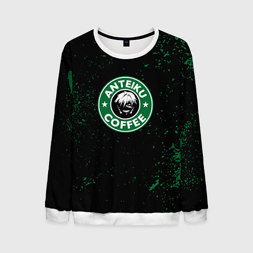 Мужской свитшот Anteiku coffee sturbucks / 3D-Белый – фото 1
