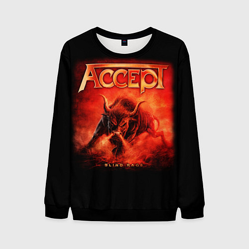 Мужской свитшот Accept: Hell Bull / 3D-Черный – фото 1