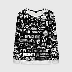 Свитшот мужской Истинный геймер, цвет: 3D-белый