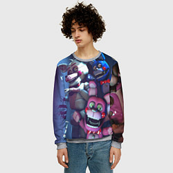 Свитшот мужской Five Nights at Freddys, цвет: 3D-меланж — фото 2