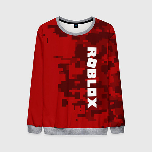 Мужской свитшот ROBLOX: Red Camo / 3D-Меланж – фото 1