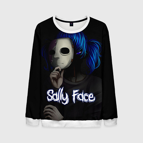 Мужской свитшот Sally Face: Dark Mask / 3D-Белый – фото 1