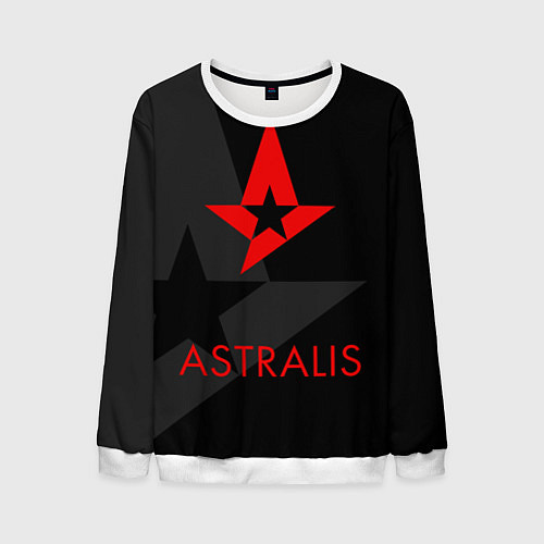 Мужской свитшот Astralis: Black Style / 3D-Белый – фото 1