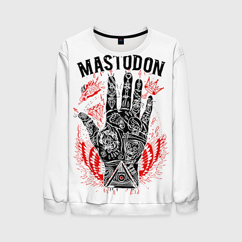 Мужской свитшот Mastodon: Magic Hand / 3D-Белый – фото 1