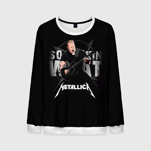 Мужской свитшот Metallica black / 3D-Белый – фото 1
