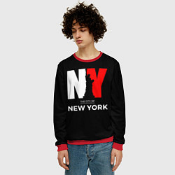 Свитшот мужской New York City, цвет: 3D-красный — фото 2