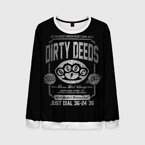 Мужской свитшот AC/DC: Dirty Deeds / 3D-Белый – фото 1