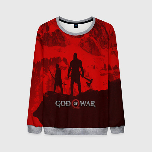 Мужской свитшот God of War: Blood Day / 3D-Меланж – фото 1