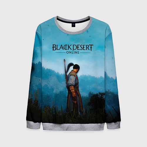 Мужской свитшот BLACK DESERT / 3D-Меланж – фото 1