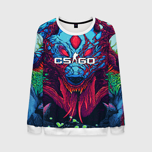 Мужской свитшот CS:GO Hyper Beast / 3D-Белый – фото 1