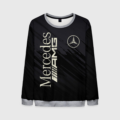 Мужской свитшот Mercedes AMG: Black Edition / 3D-Меланж – фото 1