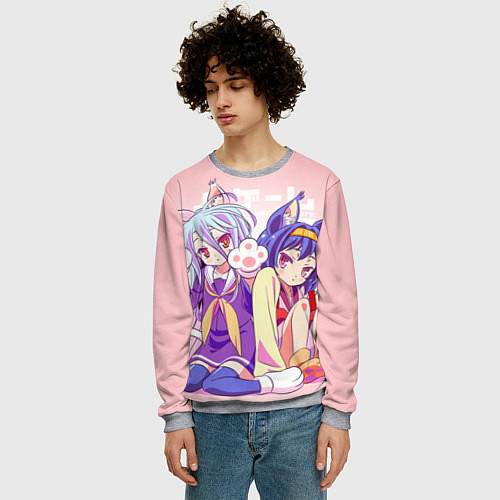 Мужской свитшот No Game No Life / 3D-Меланж – фото 3