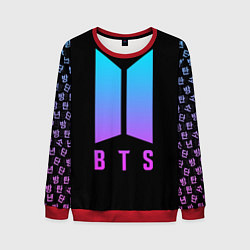 Свитшот мужской BTS: Neon Night, цвет: 3D-красный