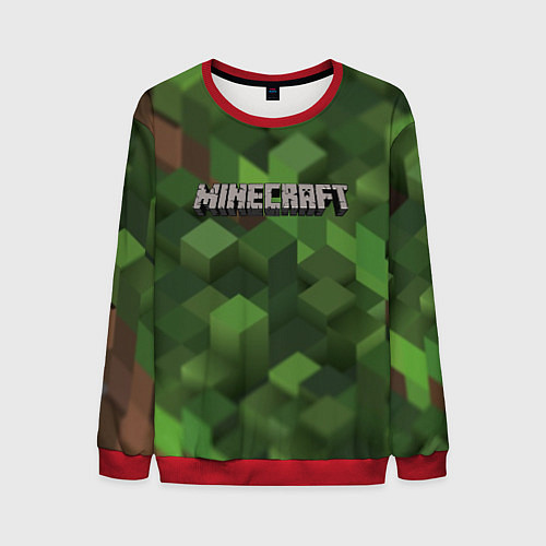 Мужской свитшот MINECRAFT FOREST / 3D-Красный – фото 1
