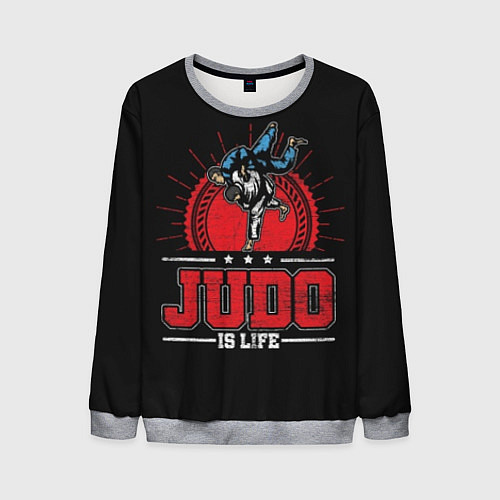 Мужской свитшот Judo is life / 3D-Меланж – фото 1