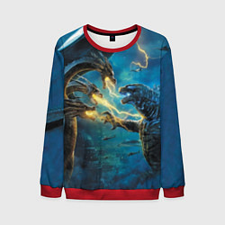 Свитшот мужской Godzilla Rage, цвет: 3D-красный