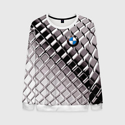Свитшот мужской BMW - pattern, цвет: 3D-белый