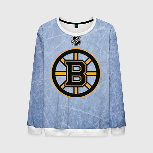 Мужской свитшот Boston Bruins: Hot Ice / 3D-Белый – фото 1