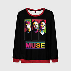 Свитшот мужской Muse pop-art, цвет: 3D-красный