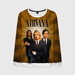 Свитшот мужской Nirvana, цвет: 3D-белый