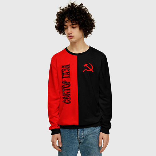 Мужской свитшот Сектор Газа / 3D-Черный – фото 3