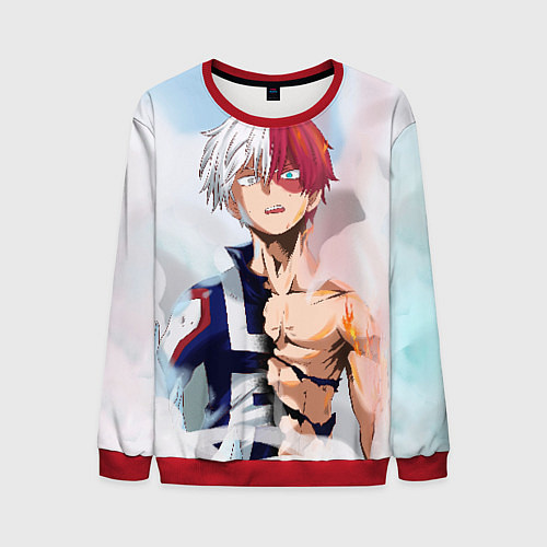 Мужской свитшот Шото Тодороки / 3D-Красный – фото 1