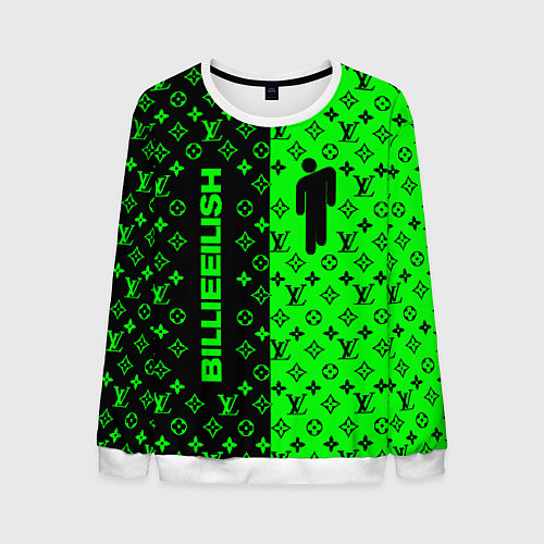 Мужской свитшот BILLIE EILISH x LV Green / 3D-Белый – фото 1