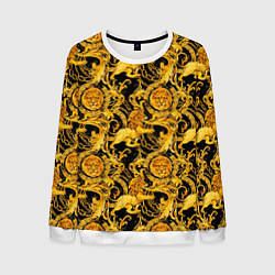 Мужской свитшот Львы золотые узоры