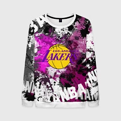 Свитшот мужской Лос-Анджелес Лейкерс, Los Angeles Lakers, цвет: 3D-белый