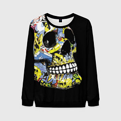 Свитшот мужской Graffiti - Skull, цвет: 3D-черный
