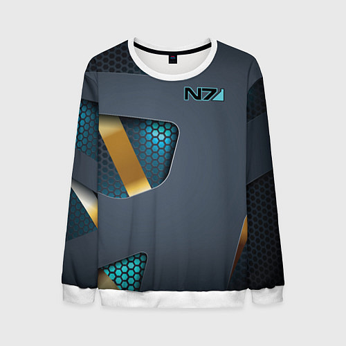 Мужской свитшот Mass Effect N7 / 3D-Белый – фото 1