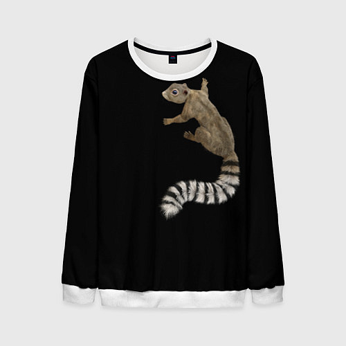 Мужской свитшот И мой зверёк со мною / 3D-Белый – фото 1