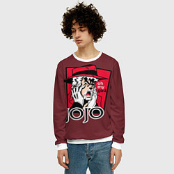 Свитшот мужской Приключения ДжоДжо, цвет: 3D-белый — фото 2