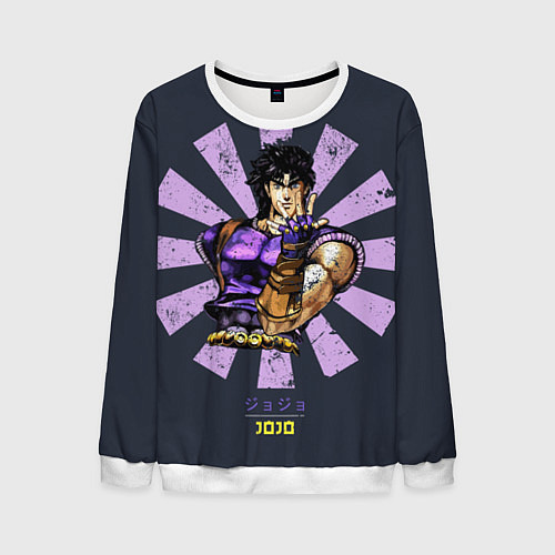 Мужской свитшот JoJo Bizarre Adventure / 3D-Белый – фото 1